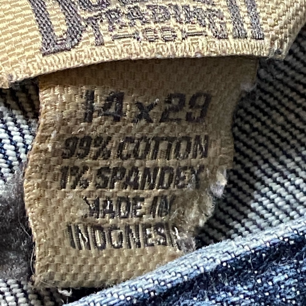 EUC Duluth Trading Company Women's Flare‎ Work Jeans Size 14 Petite 36 X 33 - Picture 5 of 6